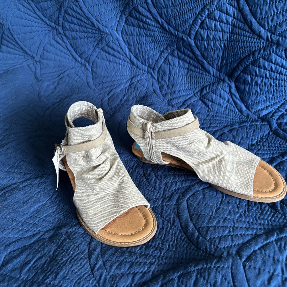 Blowfish Cream and Tan Sandals for Women